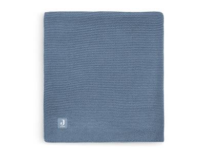 Jollein Deken wieg 75x100cm Basic knit blauw Kopen