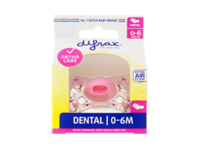 Difrax tut 0-6m pink dental Kopen