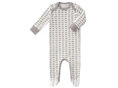 Fresk Pyjama met voet Leaves grey laatste stuk Kopen