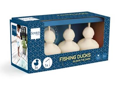 SCRATCH EUROPE Glow in the dark Fishing ducks 3stuks incl. 1 hengel Kopen