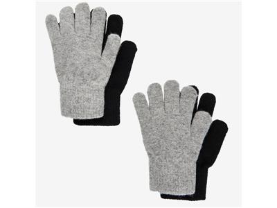 Celavi handschoenen wol grijs/zwart set van 2 stuks Kopen