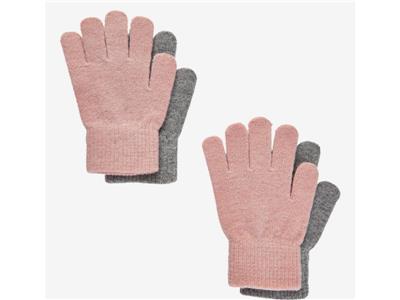 Celavi handschoenen wol grijs/roos set van 2 stuks Kopen