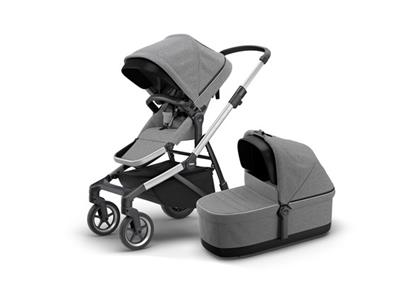 Thule Thule Sleek Infant Stroller Bundle 3in1 silver/licht grijs Kopen