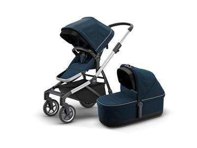 Thule Thule Sleek Infant Stroller Bundle 3in1 silver/navy bleu Kopen