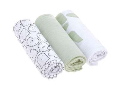 Lassig swaddle doeken little spookies olive 85x85 3 STUKS Kopen