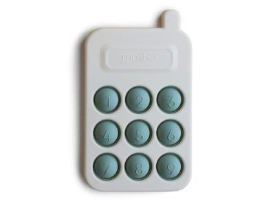 Mushie Phone press toy cambridge bleu Kopen