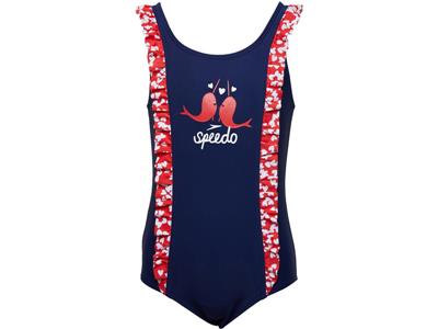 Speedo Zwempak blauw met rode vogeltjes Kopen