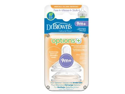 dr.brown's Dr. Brown’s Options+ Anti-colic | Speen fase 4 Brede halsfles Kopen