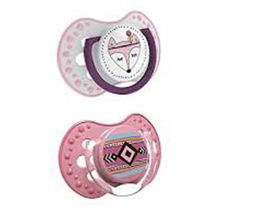 lovi vos speentjes 2 stuks  0-3m/3-6m/6-18m pink Kopen