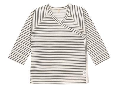 Lassig t-shirt LM antraciet stripes wikkel Kopen