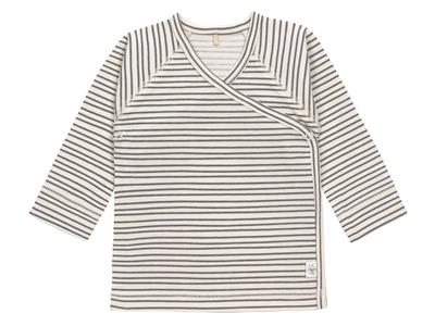 Lassig t-shirt LM antraciet stripes wikkel Kopen