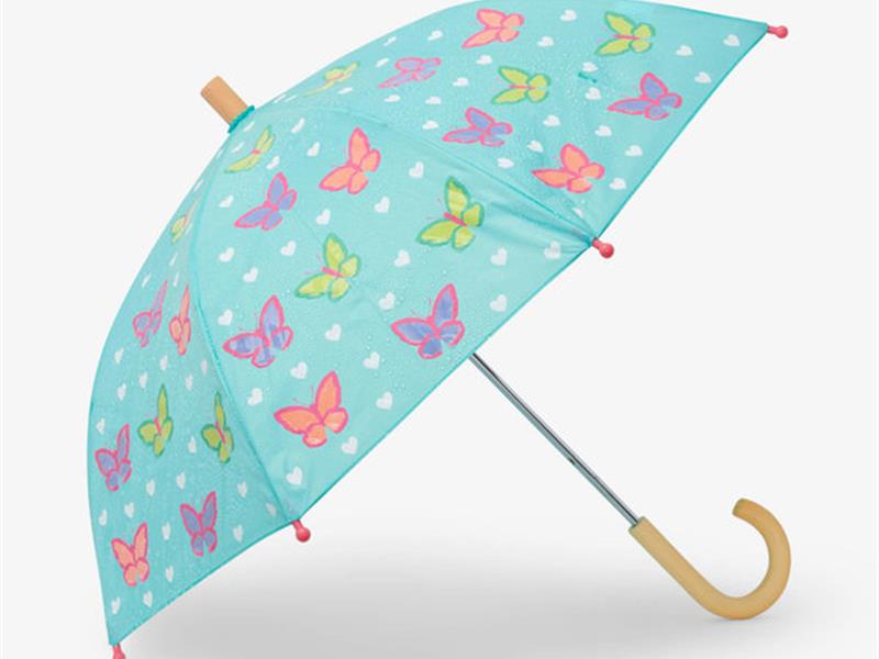 Hatley kids Paraplu Vlinders veranderd van kleur in de regen !