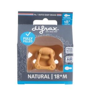 Difrax Fopspeen uni geel 18m+ naturel