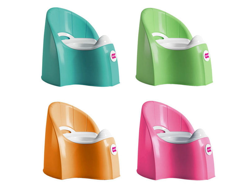 OKBABY potty groen/roos/oranje/aqua