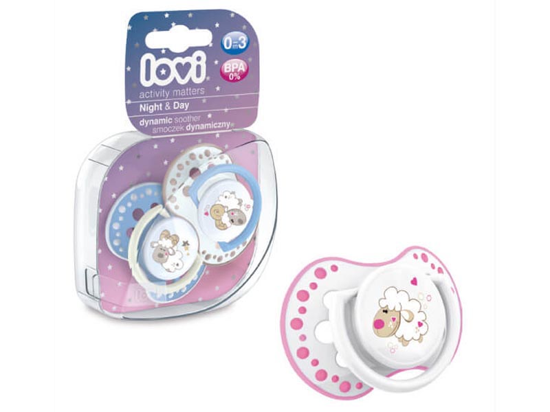 lovi night & day baby boy/girl  speentjes 2 stuks 0-3m