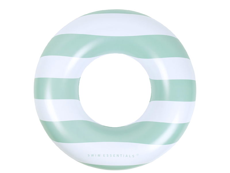 Swim Essentials zwemband wit met groene strepen