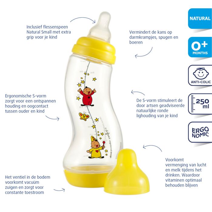 Aankondiging wandelen Stereotype Difrax s-fles 250 ml bumba kopen | Babybinni Webshop