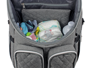 dooky Diaper bay backpack grey melange 2in1