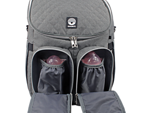 dooky Diaper bay backpack grey melange 2in1