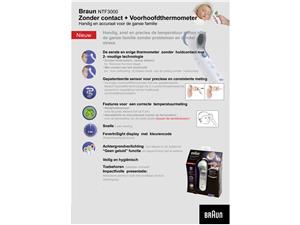 Braun Voorhoofdsthermometer zonder huidcontact  NFT-3000
