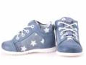 Emel Hangemaakte schoenen blauw met sterren