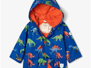 Hatley kids Regenjas dino blauw