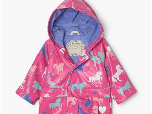 Hatley kids Regenjas unicorn baby roze